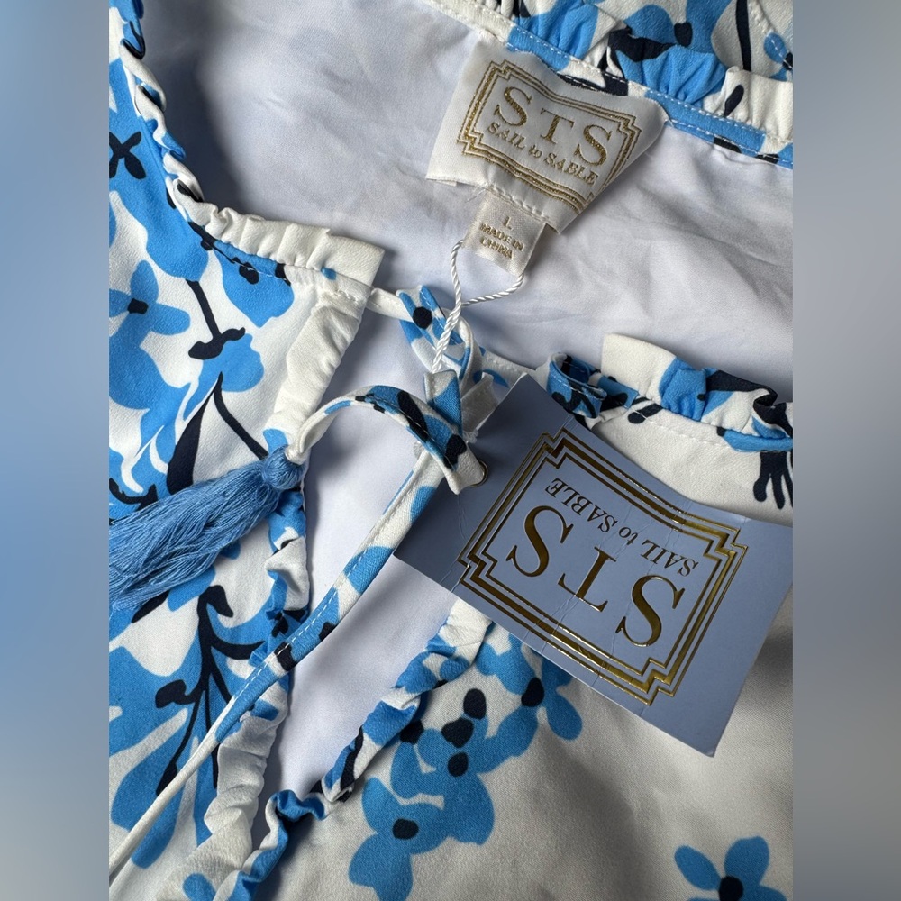 🎉LAST PIECE 🎉SAIL TO SABLE Flutter Sleeve Floral Midi Dress - Picture 7 of 9